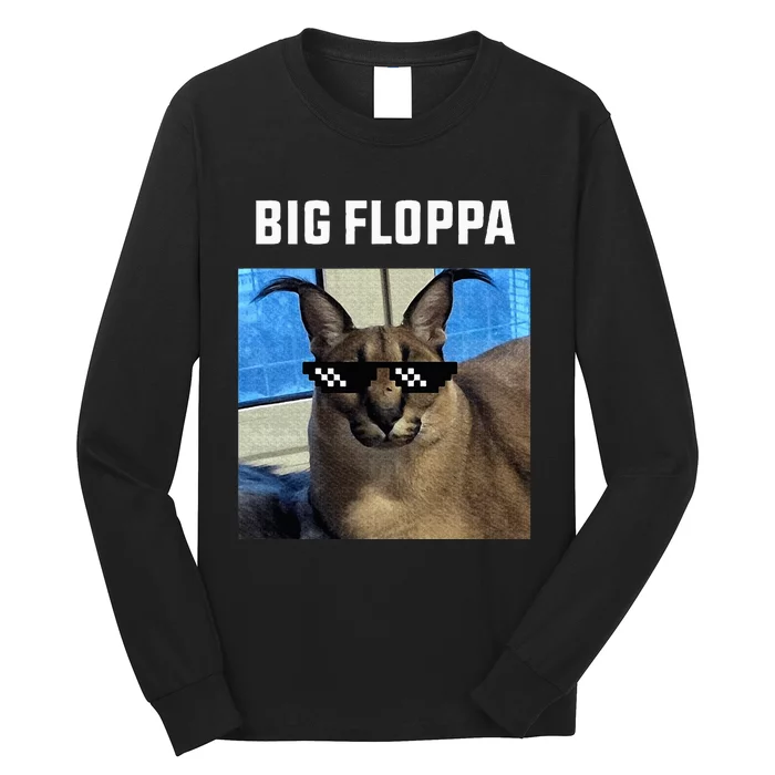 Big Floppa Meme Cat Long Sleeve Shirt