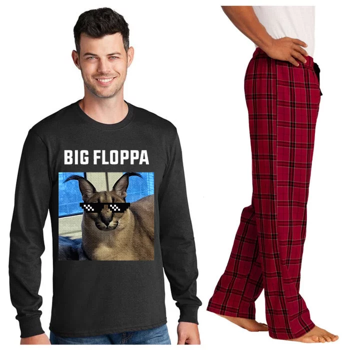 Big Floppa Meme Cat Long Sleeve Pajama Set