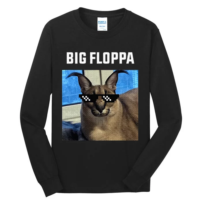 Big Floppa Meme Cat Tall Long Sleeve T-Shirt