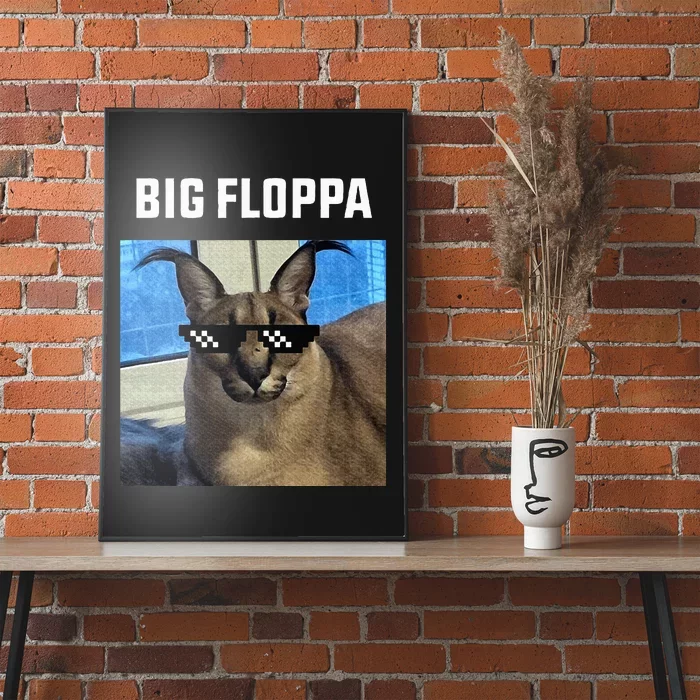 Big Floppa Meme Cat Poster