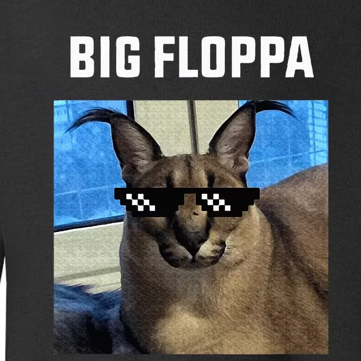 Big Floppa Meme Cat Toddler Sweatshirt