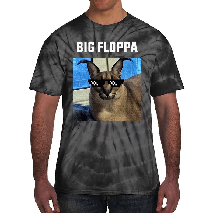 Big Floppa Meme Cat Tie-Dye T-Shirt