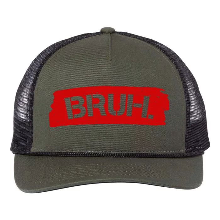 Bruh Funny Meme Retro Rope Trucker Hat Cap