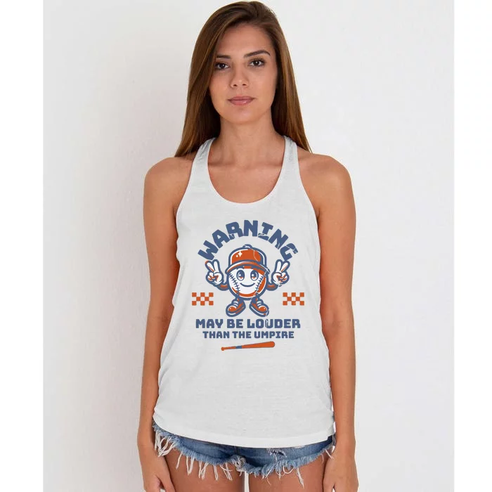 Baseball For Mom Baseball Gift Baseball Fan Women's Knotted Racerback Tank