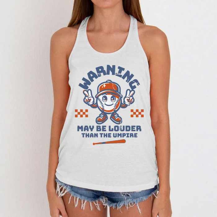 Baseball For Mom Baseball Gift Baseball Fan Women's Knotted Racerback Tank