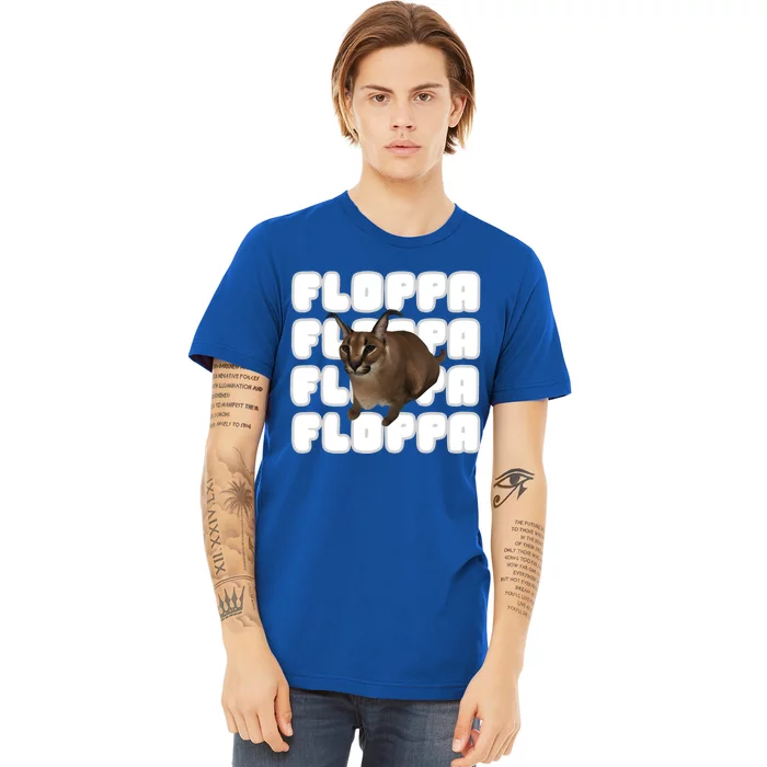 Big Floppa Meme Cat Gift Premium T-Shirt