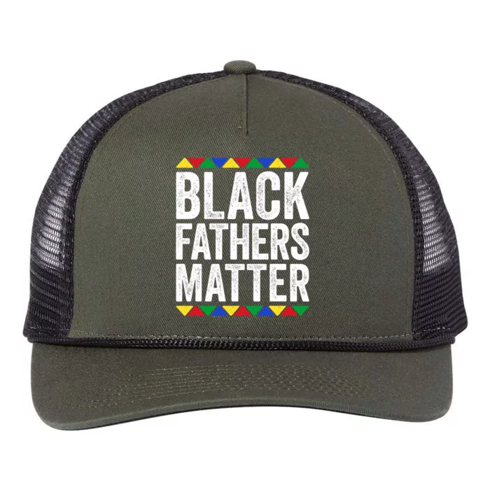 Black Fathers Matter Gift Black Pride Gift Retro Rope Trucker Hat Cap