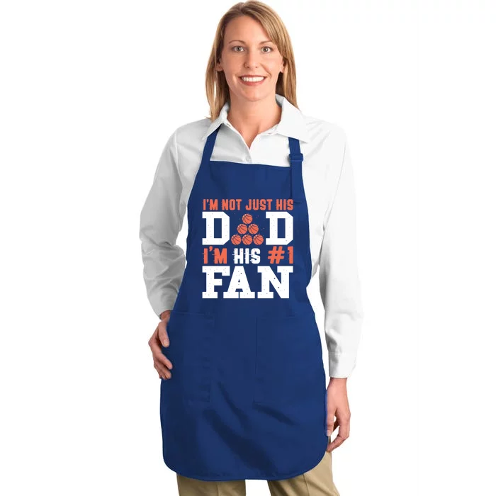 Basketball Father Number 1 Fan Gift Basketball Dad Gift Full-Length Apron With Pocket