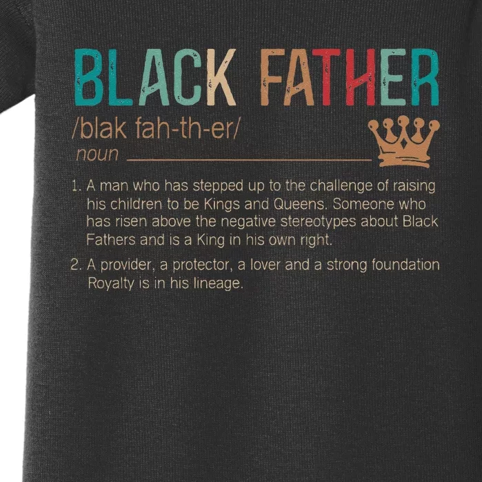 Black Father Noun Father Day Gifts Classic Baby Bodysuit