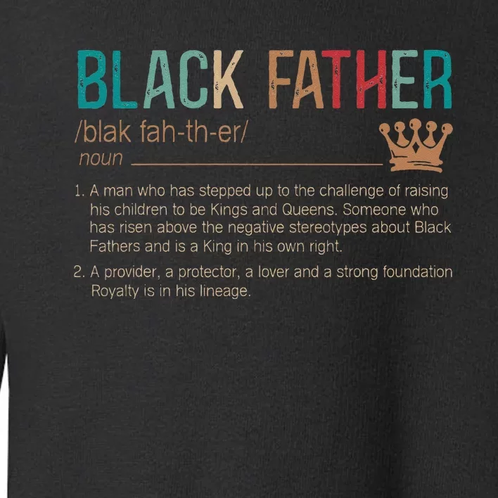 Black Father Noun Father Day Gifts Classic Toddler Sweatshirt