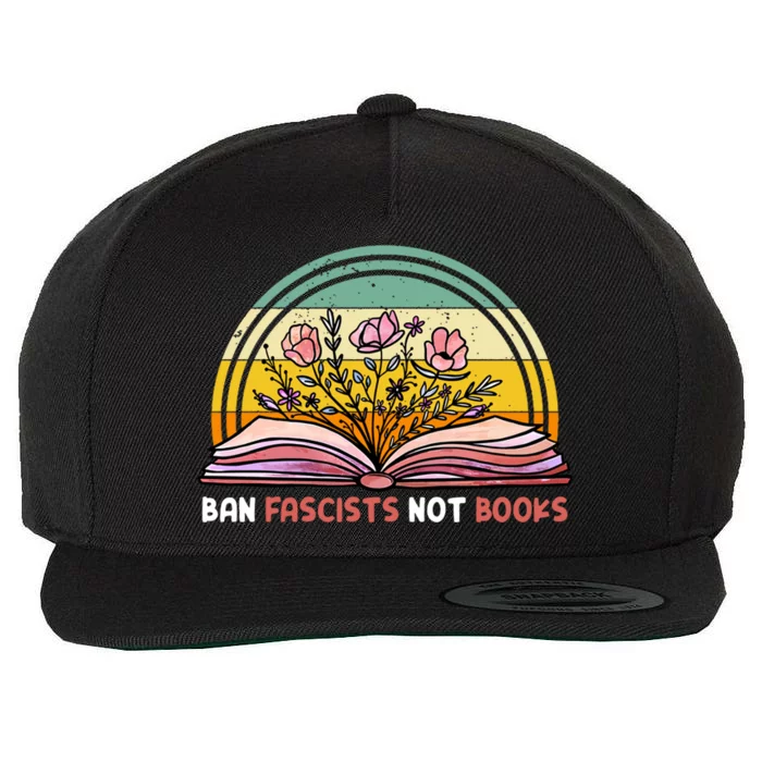 Ban Fascists Not Books Pink Flowers Gift Wool Snapback Cap