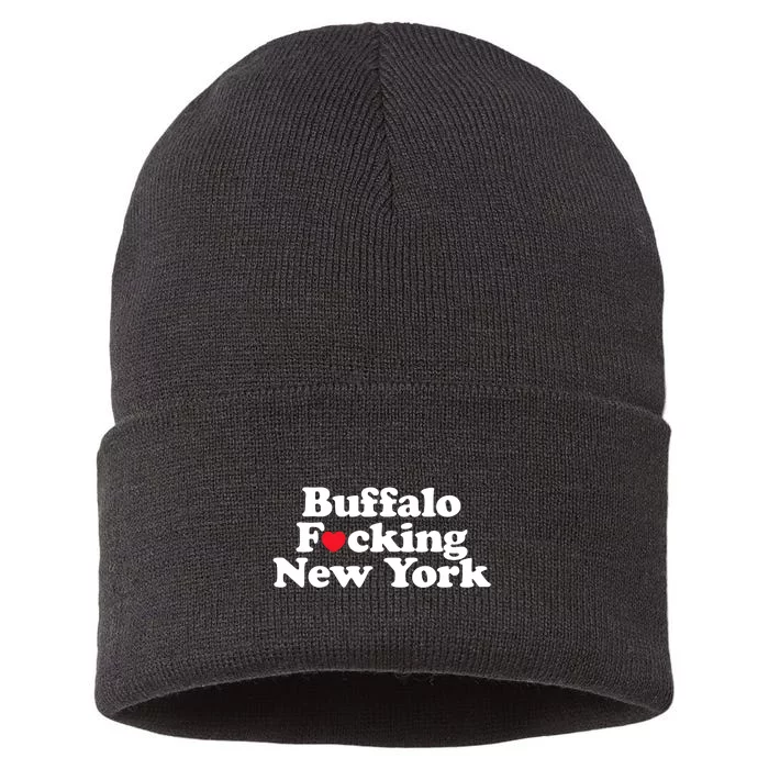 Buffalo Fucking New York Heart 716 Buffalo Ny Sustainable Knit Beanie