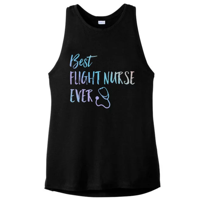 Best Flight Nurse Ever National Nurses Week Gift Ladies Tri-Blend Wicking Tank