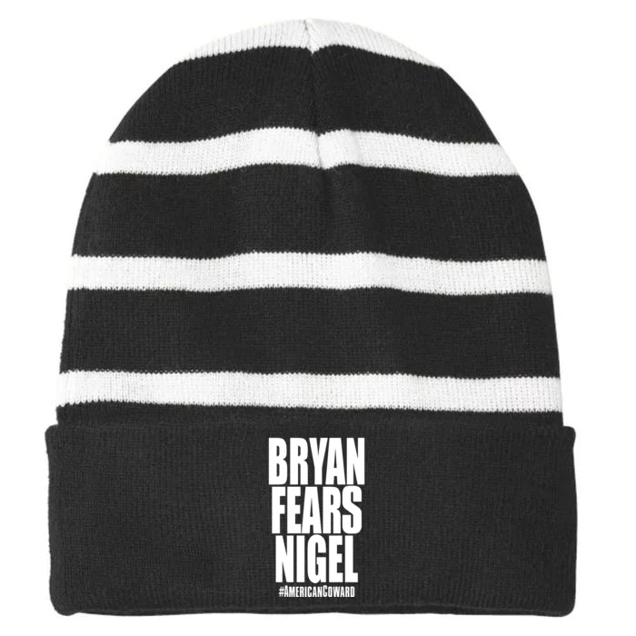 Bryan Fears Nigel Striped Beanie with Solid Band