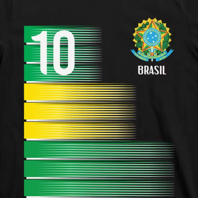 Brasil Flag Number 10 Brazil Soccer   Boys   Pullover Hoodie T-Shirt