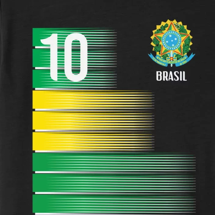 Brasil Flag Number 10 Brazil Soccer   Boys   Pullover Hoodie ChromaSoft Performance T-Shirt