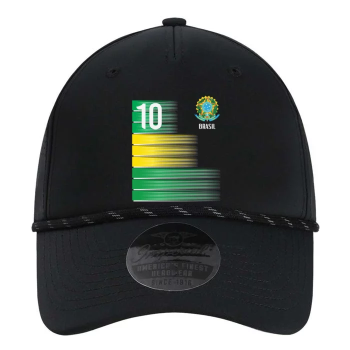 Brasil Flag Number 10 Brazil Soccer   Boys   Pullover Hoodie Performance The Dyno Cap