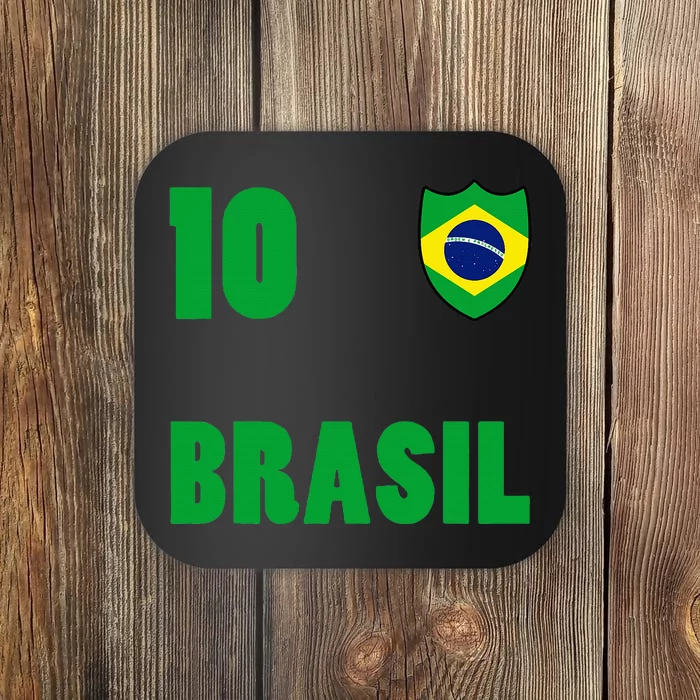 Brazil Flag Number 10 Brasil Coaster