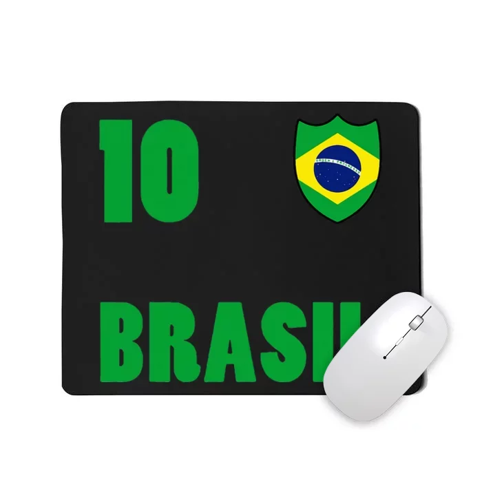 Brazil Flag Number 10 Brasil Mousepad