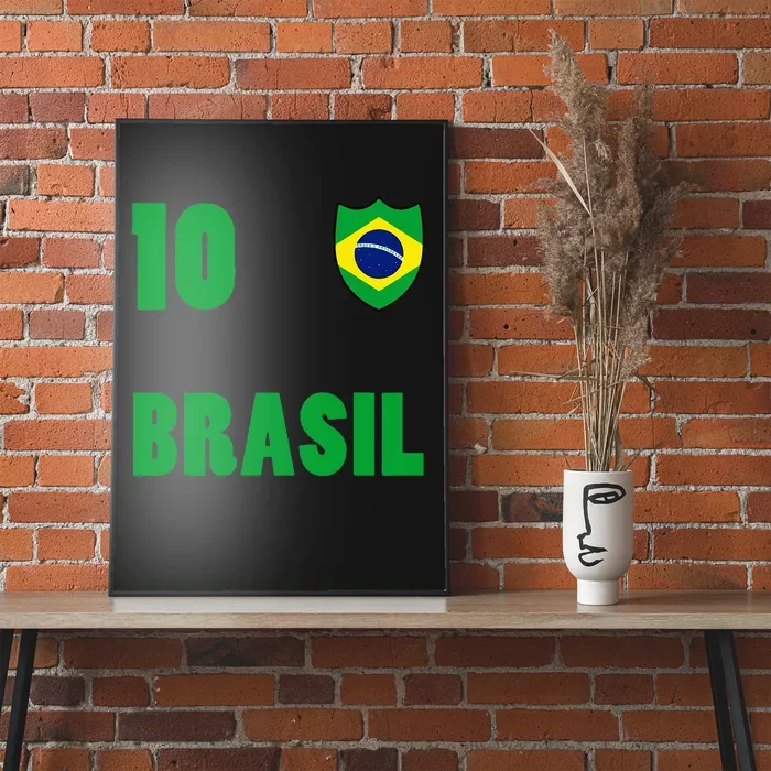 Brazil Flag Number 10 Brasil Poster