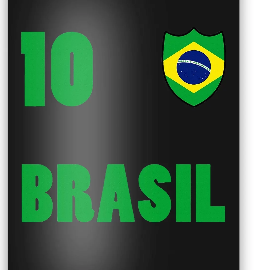 Brazil Flag Number 10 Brasil Poster