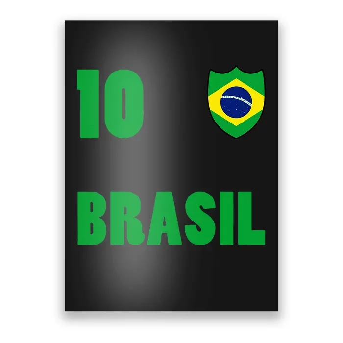 Brazil Flag Number 10 Brasil Poster