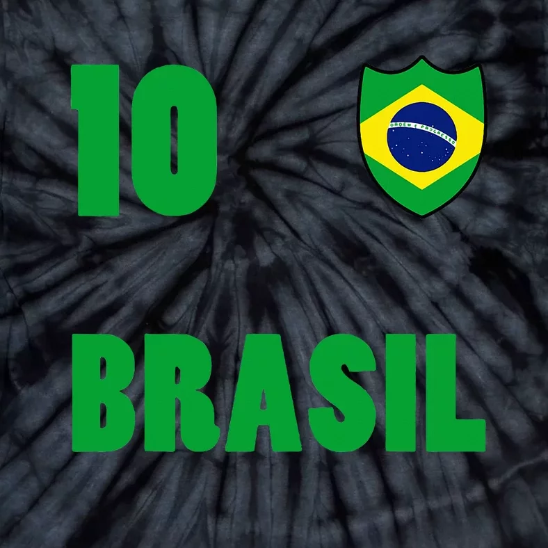 Brazil Flag Number 10 Brasil Tie-Dye T-Shirt