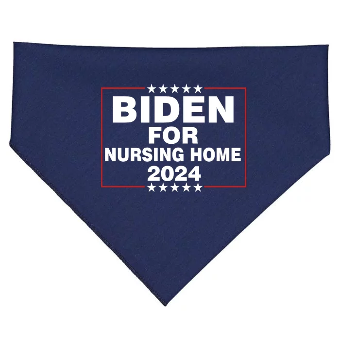 Biden For Nursing Home 2024 USA-Made Doggie Bandana