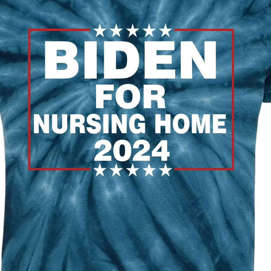 Biden For Nursing Home 2024 Kids Tie-Dye T-Shirt