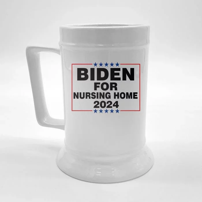 Biden For Nursing Home 2024 Front & Back Beer Stein