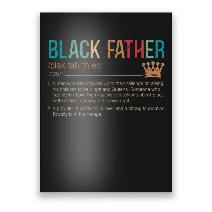 Black Father Noun Father Day Gifts Classic Poster