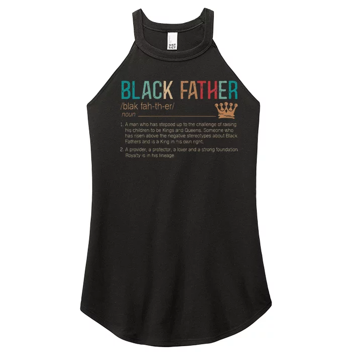 Black Father Noun Father Day Gifts Classic Women’s Perfect Tri Rocker Tank