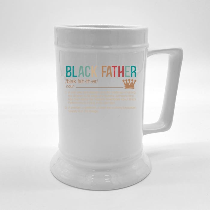 Black Father Noun Father Day Funny Gift Classic Gift Front & Back Beer Stein