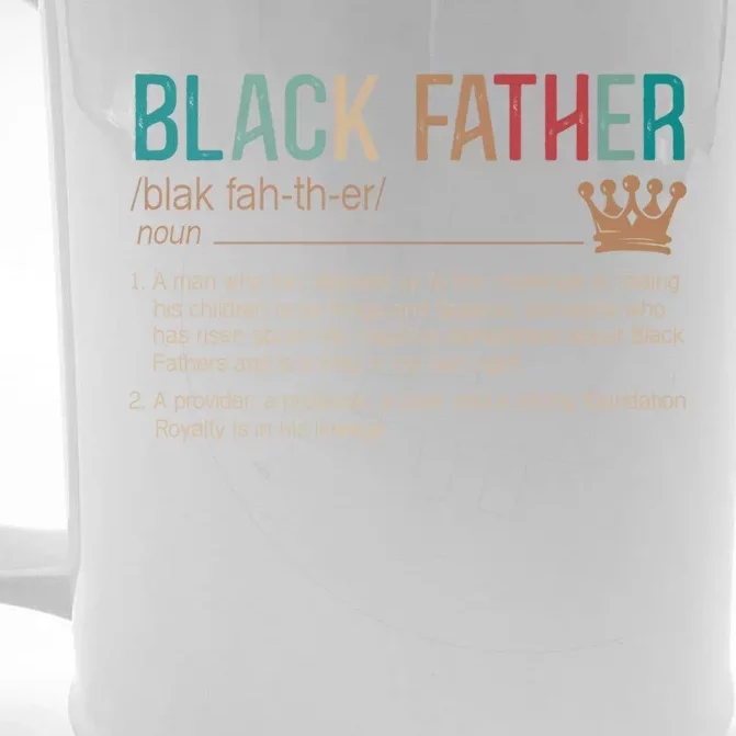 Black Father Noun Father Day Funny Gift Classic Gift Front & Back Beer Stein