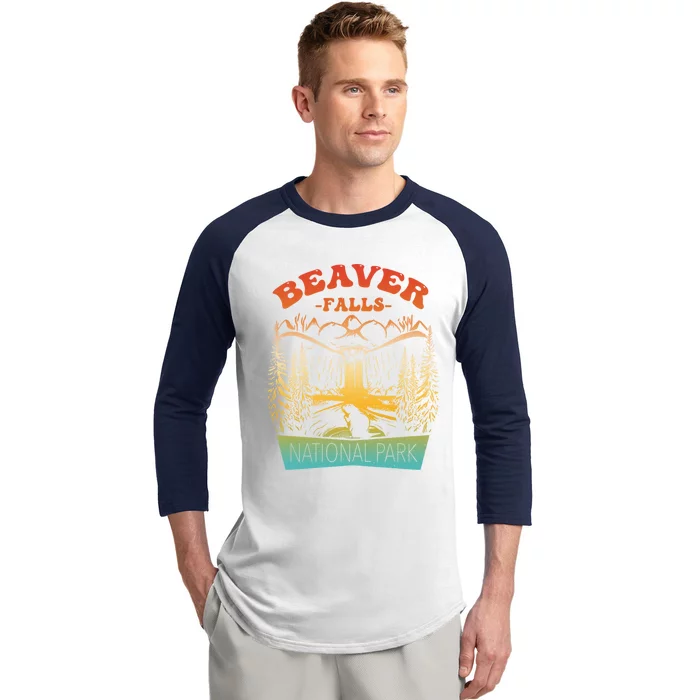 Beaver Falls National Park Vintage Design Baseball Sleeve Shirt