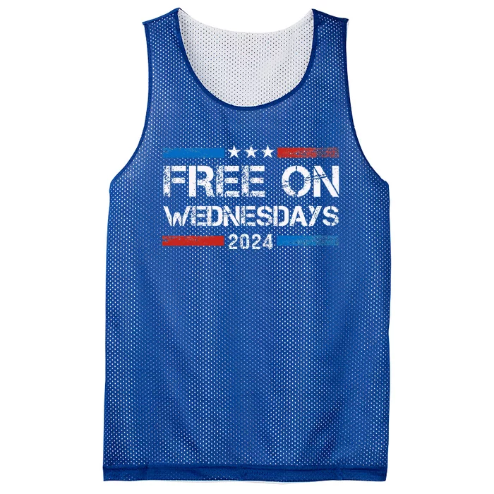 Biden Free On Wednesdays Us Flag Mesh Reversible Basketball Jersey Tank