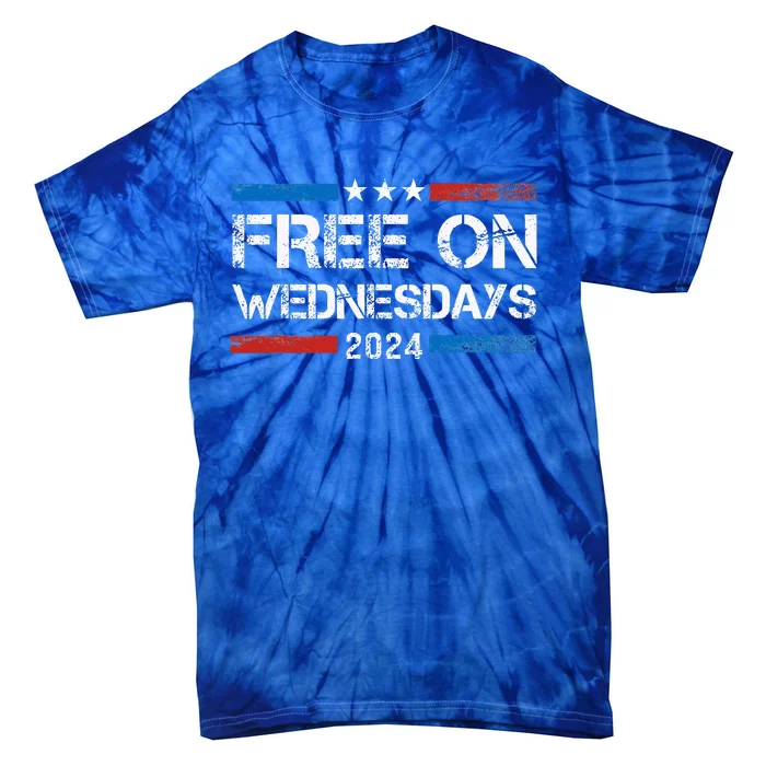 Biden Free On Wednesdays Us Flag Tie-Dye T-Shirt