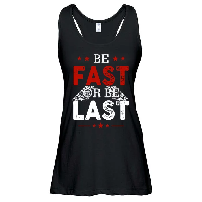 Be Fast Or Last Drag Dirt Racing Race Car Driver Racer Ladies Essential Flowy Tank