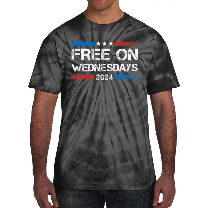 Biden Free On Wednesdays Us Flag Vintage Tie-Dye T-Shirt