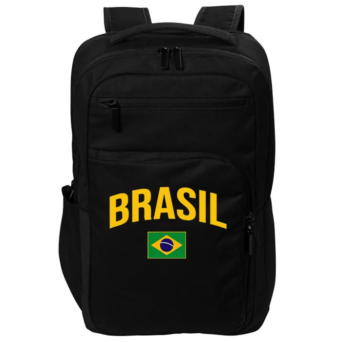 Brasil Flag Of Brazil Impact Tech Backpack