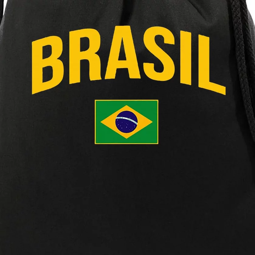 Brasil Flag Of Brazil Drawstring Bag