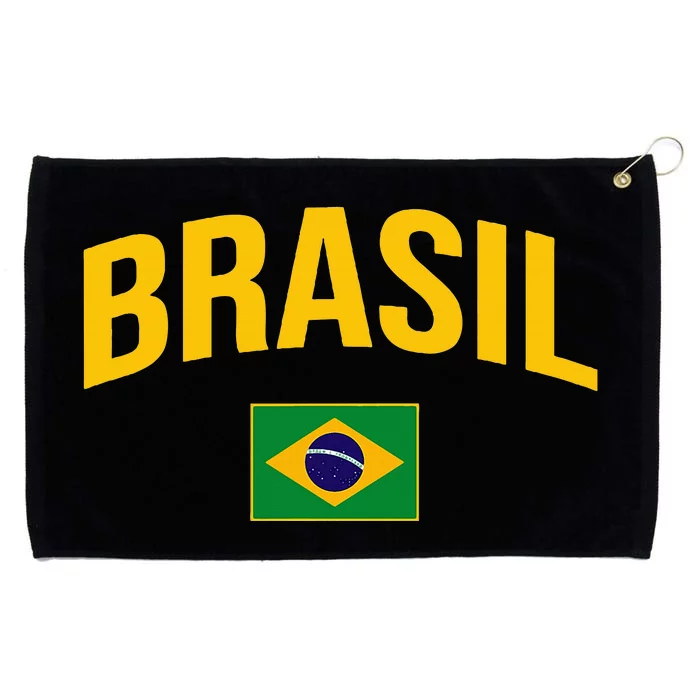 Brasil Flag Of Brazil Grommeted Golf Towel