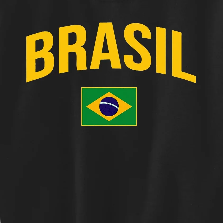 Brasil Flag Of Brazil Kids Sweatshirt