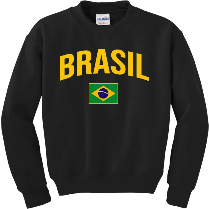 Brasil Flag Of Brazil Kids Sweatshirt