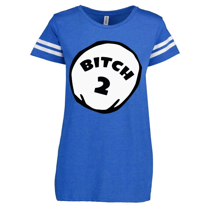 Best Friend Outfits Thing 1 And 2 Bitch 1 And 2 Enza Ladies Jersey Football T-Shirt