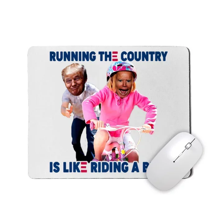 Biden Falls Off Bike Trump Funny Joe Biden Falling Of Bike Biden Trending Mousepad