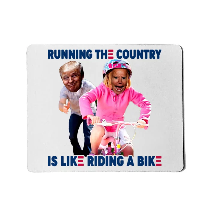 Biden Falls Off Bike Trump Funny Joe Biden Falling Of Bike Biden Trending Mousepad