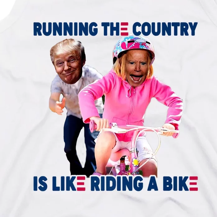 Biden Falls Off Bike Trump Funny Joe Biden Falling Of Bike Biden Trending Tank Top