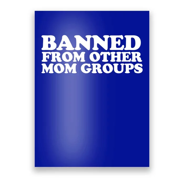 Banned From Other Mom Groups Funny Sarcastic Mom Cool Gift Poster