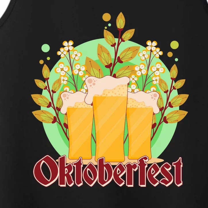 Boho Floral Oktoberfest Beers Performance Tank